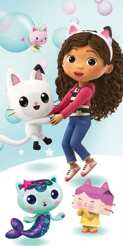 Jerry Fabrics Gabby's Dollhouse Strandtuch Duschtuch 70x140cm