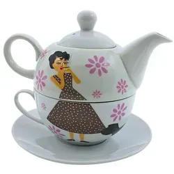 Dekohelden24 Teekanne Tea-for-One-Set von Dekohelden24