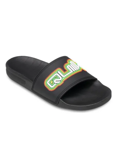 Quiksilver Rivi Wordmark II Badesandalen Schwarz EU 42 - Wanderschuhe - Herren Slide Sandalen mit ultraweichem Hydrobound™ Fußbett für optimalen Komfort und rutschfester Gummi-Außensohle für sicheren Halt.
