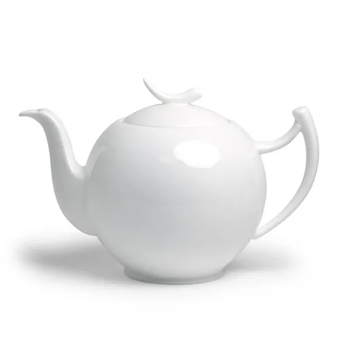 Teekanne TeaLogic Epsilon 1,5l - Fine Bone China Porzellan - rein-weißes Dekor