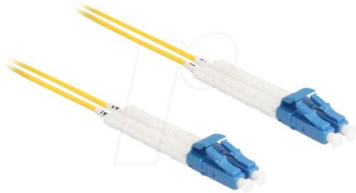 DELOCK 88070 LWL Kabel LC Duplex 1m - Winkelbar - LWL-Kabel mit gewinkelten Anschlüssen für platzsparende Verlegung, ideal zur Verbindung von Netzwerkgeräten wie Switch und Medienkonverter.