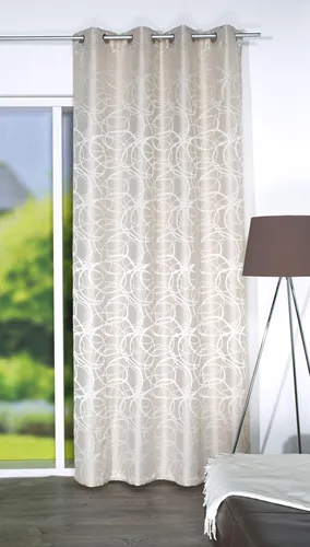 HOME WOHNIDEEN Vorhang LENNY, blickdicht - Fertiggardinen in naturfarben, gewebt aus 100% pflegeleichtem Polyester, ideal für einen eleganten und lichtgeschützten Wohnraum.