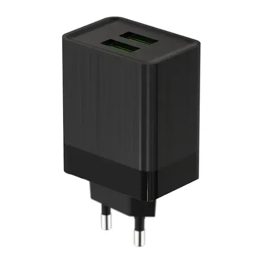 USB 5V 2,4A Wandladegerät, SCHWARZER Würfel 2