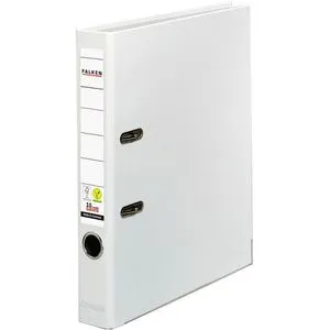 Falken Ordner 9984121, PP, A4, 5cm, Kunststoffordner, weiß