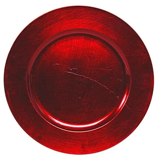 Annastore 6 x Platzteller im Vintage-Look - Platzteller im Antik-Finish, Ø 33 cm, perfekt für festliche Anlässe und als dekorativer Blickfang auf jedem Tisch.