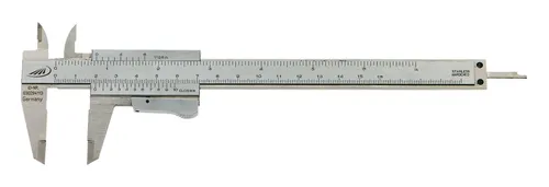 Helios Preisser Fein-Messschieber DIN 862 - 150 mm, rostfrei mit Momentfeststellung - Präziser Messschieber für exakte Messungen, ideal für professionelle Anwendungen und langlebig durch rostfreies Material.