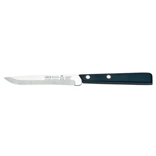 GÜDE Universalmesser 11 cm - Schwarz/Weiß mit Wellenschliff - Kochmesser aus Solingen, ideal für vielseitige Schneidarbeiten wie Brot, Käse und Gemüse. Hergestellt aus rostfreiem, eisgehärtetem Spezial-Messerstahl für langlebige Schärfe.