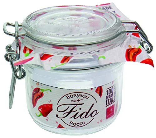 Bormioli Rocco Fido Drahtbügelgläser 255 ml (6 Stück) - Praktische Drahtbügelgläser für die Vorratshaltung und zum Einkochen. Ideal für Desserts und Marmeladen. Mit einfachem Bügelverschluss für müheloses Öffnen und Schließen.