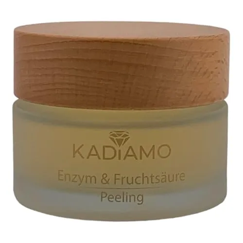 KADIAMO Enzym & Fruchtsäure Peeling 50 ml - Peeling für sanfte Tiefenreinigung und Anti-Aging, ideal für empfindliche Haut mit Fruchtsäuren und Papaya-Enzymen.
