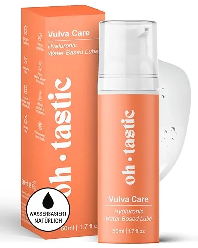 Natürliches Sensitiv Gleitgel mit Hyaluron für Frauen - ohtastic (50ml) - Gleitmittel auf Wasserbasis für Frauen, pH-freundlich und feuchtigkeitsspendend. Ideal bei Trockenheit, mit Milchsäure und Hyaluron für natürliche Pflege.
