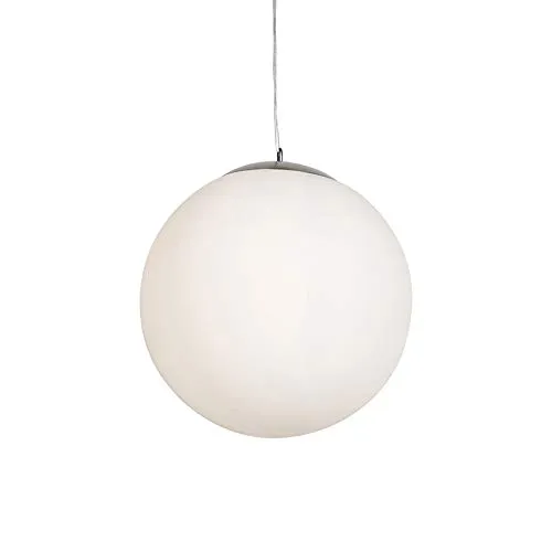 Qazqa Pendelleuchte Ball 50 cm, Modernes Design in Weiß - Lampen: Zeitlose Hängelampe mit 50 cm Durchmesser, dimmbar und ideal für gemütliche Abende. Perfekt für Flur oder Esszimmer.