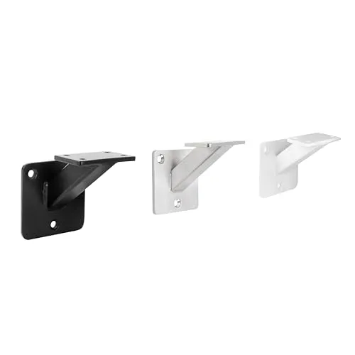 Natural Goods Berlin SLANT Handlaufhalter weiß - 2 Stück für innen & außen - Stabile Halterung für Handläufe aus massivem Metall, ideal für Treppen im Innen- und Außenbereich. Flexibles Design ermöglicht einfache Montage und passt sich verschiedenen Handlaufformen an. Schrauben und Dübel sind enthalten.