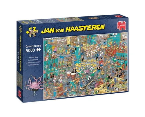 Jan van Haasteren Der Musik Shop - 5000 Teile Puzzle - Puzzle Kategorie mit 5000 Teilen für anspruchsvolle Puzzle-Fans, bringt Spaß und fördert die Konzentration.
