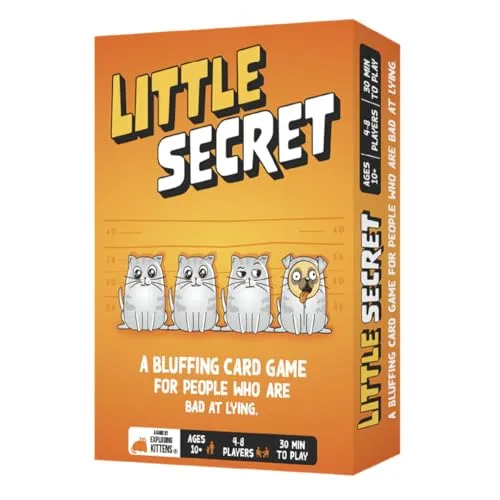 Little Secret Bluffing Brettspiel für Familie und Freunde, eine explodierende Kätzchen-Kartenspiel-Kollaboration, preisgekröntes Brettspiel für 4-8 Spieler