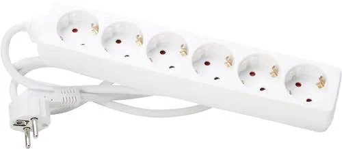 Kopp 120613005 Steckdosenleiste 6fach Arktis-Weiß Schutzkontakt 1 St.