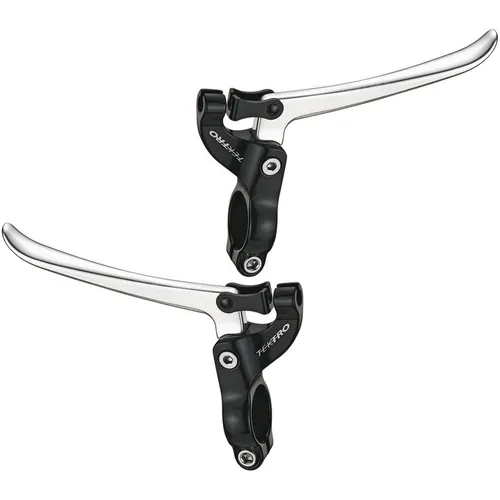 TEKTRO FL750 Bremshebel-Set - 3-Finger Alu, silber - Bremshebel-Set aus Aluminium, leicht und langlebig, ideal für präzise Bremskontrolle beim Radfahren.