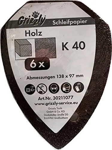 - teiliges Schleifpapier Set Körnung K40 Holz passend für Parkside Handschleifer PAHS 10.8 A1, PAHS 12 A1,PHS 160 A1, PHS 160 B2, PHS 160 B3, PMS 130, XQ², XQ² SE 6