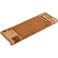 vidaXL Treppenmatten Selbstklebend 15 Stk. Beige 65x21x4 cm - Schützen Sie Ihre Treppen mit diesen rutschfesten, schalldämpfenden Matten aus 100% Polyamid. Einfach anzubringen dank doppelseitiger Klebebänder. Ideal für mehr Sicherheit und Komfort.
