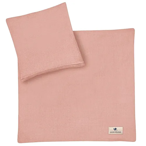 Julius Zöllner Musselin Kinderbettwäsche 80x80 + 35x40 cm - 2-teiliges Set aus 100% Baumwollmusselin, hautfreundlich und atmungsaktiv für ein gesundes Schlafklima, zertifiziert nach Oeko-TEX Standard 100.