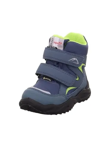 Superfit Baby Jungen 1009221 Schneestiefel, BLAU/GRÜN 8010, 20 - Stiefel für Jungen mit Gore-Tex-Futter, das die Füße warm und trocken hält – perfekt für winterliche Abenteuer!