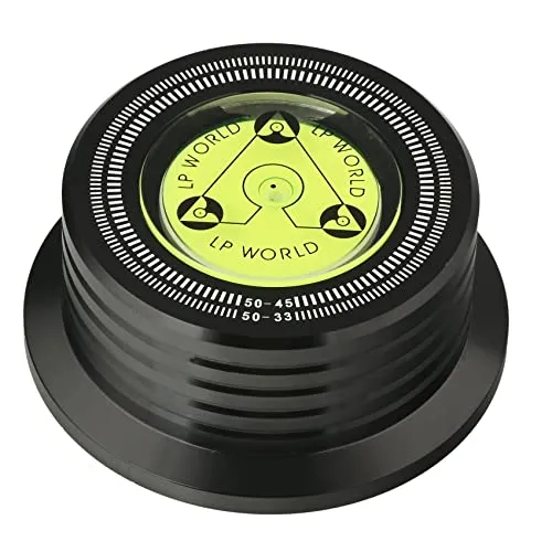 Wanjorlay Aluminium-Vinyl-Schallplattengewicht HiFi 50 Hz LP-Plattenstabilisator Plattenteller Vinyl-Aluminiumlegierungs-Gewichtsklemme Schwarz