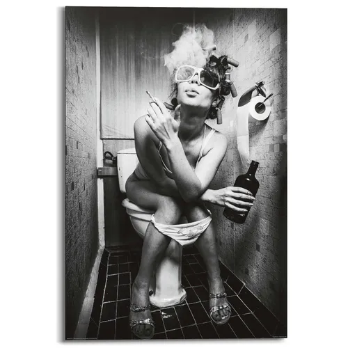 Bild TOILET PIC BHT 60x90x2 cm bunt Kunstdruck Gemälde Wandbild