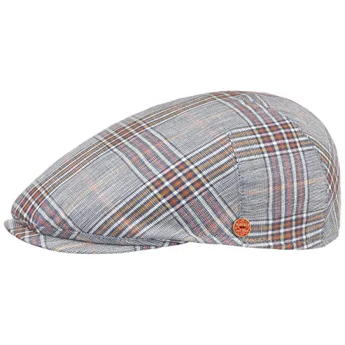 Mayser Simon Superior Leinen Anti-UV Flatcap - Schirmmützen für Herren, hautsympathisch mit UV-Schutz 80, ideal für den Sommer und Made in der EU.