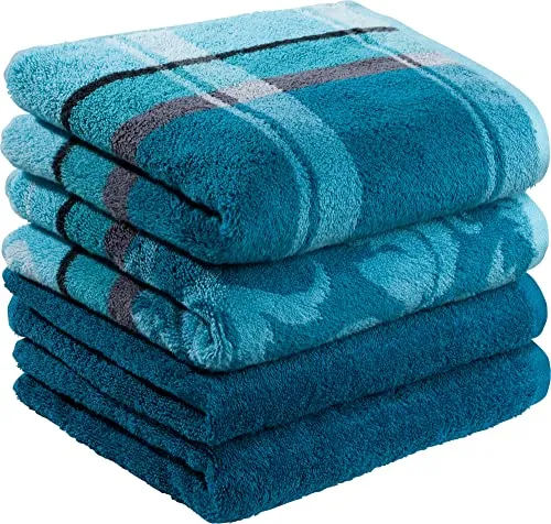 Erwin Müller Handtuch-Set 4er-Pack Petrol 50x100 cm in petrol von Erwin Müller