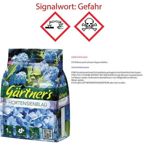 Gärtners Hortensienblau GÄR 1 kg Blütenfärben Farberhaltung Hortensien Dünger