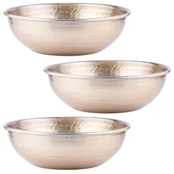 3er Set Vintage Servierschalen Engla Gold 27cm - Elegantes 3er Set Servierschalen Engla Gold, handgefertigt aus langlebigem Aluminium. Ideal für drinnen und draußen, bringt es modernen Luxus in Ihr Zuhause.