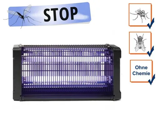 Perel Elektrischer Insektenvernichter 2800V - Pflegemittel & Schädlingsbekämpfung, effektive Insektenbekämpfung ohne Chemie, leise und ideal für Räume bis 100 m²