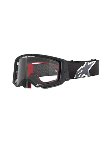 Alpinestars Crossbrille Supertech Corp - Black/Gray, Clear - Sportbrillen für Erwachsene, ideal für Offroad-Abenteuer mit hervorragender Sicht und Komfort.
