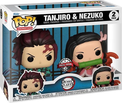 Demon Slayer: Kimetsu no Yaiba POP! Animation Vinyl Figuren 2er Set - Figuren-Set mit lizenzierten Charakteren aus Demon Slayer, perfekt für Sammler und Anime-Fans.