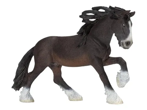 schleich 13734 Shire Hengst - Detailgetreue Spielfigur für Kinder ab 3 Jahren, ideal für kreatives Spielen in der FARM WORLD