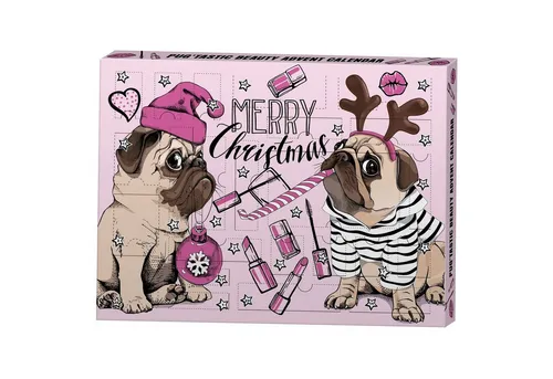 fesh! Pug'tastic Beauty Adventskalender für Mops-Liebhaber - Adventskalender mit 24 Beauty-Überraschungen für Hundefreunde, ideal für ein festliches Warten auf Weihnachten.