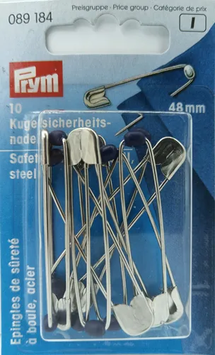 Stck. Prym Kugelsicherheitsnadeln 48mm (Kugel-Sicherheitsnadel mit Kugel) 10