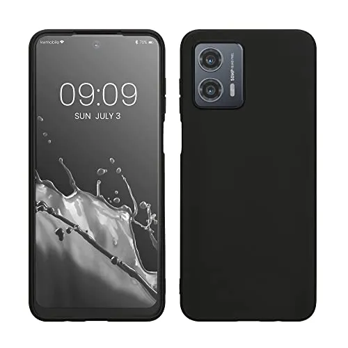 kwmobile Handyhülle für Motorola Moto G53 5G Hülle - TPU Case - Kabelloses Laden - Schutzhülle Cover in Schwarz matt