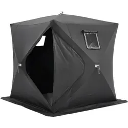 VEVOR Tragbares Eisangelzelt für 3–4 Personen in schwarz von Vevor
