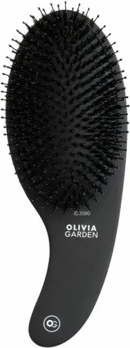 Olivia Garden Black Label CURVE Haarbürste - Bürsten & Kämme, speziell entworfene Borsten für sanftes Entwirren ohne Schmerzen und reduziertes Haarschädigung, ideal für geschmeidiges und gesundes Haar.