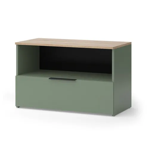 Vicco Highboard Wido, Grün/Sonoma, 80 x 50 cm in grün von Vicco