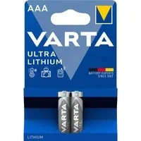 Varta 2X Lithium Batterie AAA - Hochleistungs-Silberbatterien, langlebige Performance für Audio-HiFi Geräte