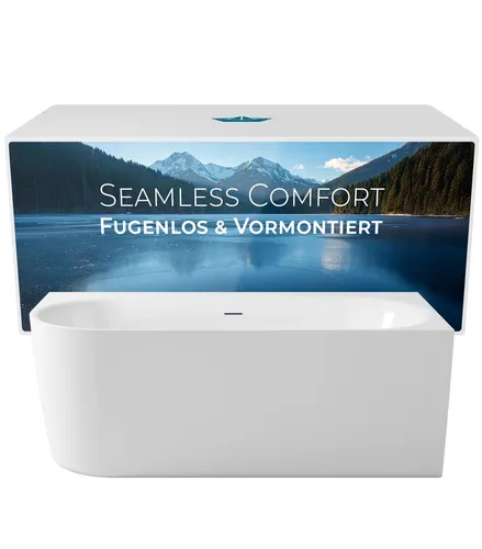Calmwaters Badewanne Seamless Comfort 180 x 80 cm von Calmwaters