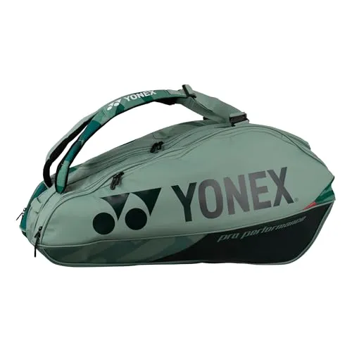 YONEX pro Racquet Bag 10 pcs - Schlägertasche in Grün-Orange - Tennisschlägertasche mit Platz für 7-9 Schläger, ausgestattet mit 2 Schultergurten für komfortablen Transport und ideal für den ambitionierten Spieler.