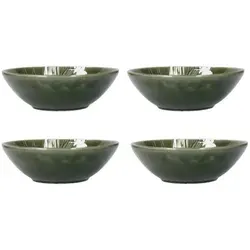 Mikasa Jardin Set de 4 Nudelschalen, 20cm - Botanisches Design - Sonstige Küchenkleingeräte: 4-teiliges Nudelschalen-Set aus strapazierfähigem Steingut, spülmaschinenfest und ideal für besondere Anlässe oder den täglichen Gebrauch.