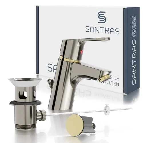 Santras Waschtischarmatur Magis in gold von Santras