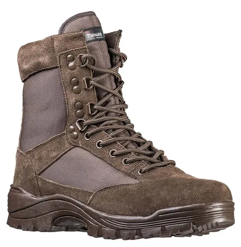 Tactical Boots mit YKK Zipper - Braun, Outdoor & Military - Robuste Tactical Boots mit hochwertigem YKK Zipper, ideal für Camping und Outdoor-Aktivitäten. Größe: US 6 / EU 39.