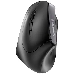 CHERRY MW 4500 LEFT - Ergonomische kabellose Maus für Linkshänder, 10m Reichweite und 1200 dpi für schmerzfreies Arbeiten