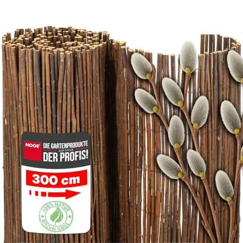 Sichtschutz Weidematte deluxe Noor 0,9x3m - Hochwertige Weidematte für effektiven Sichtschutz, ideal für Garten und Balkon, langlebig und einfach zu montieren.