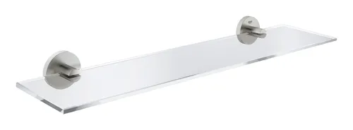 GROHE Start - Glasablage 380mm - Badezimmerablagen & -regale, elegante Glasablage mit verdeckter Befestigung, ideal für einfache Montage durch Kleben oder Bohren, langlebig und pflegeleicht für einen strahlenden Glanz.