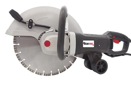 BOXTEC Betonsäge Trennschleifer 2800W - Schleifmaschinen - Leistungsstarke Betonsäge mit 2800W und 350mm Diamantscheibe, ideal für präzise Schnitte in härtesten Materialien.